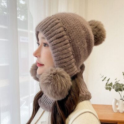 Cappello Da Donna Pelliccia Sintetica Trapper Lavorato A Maglia - Foto 13