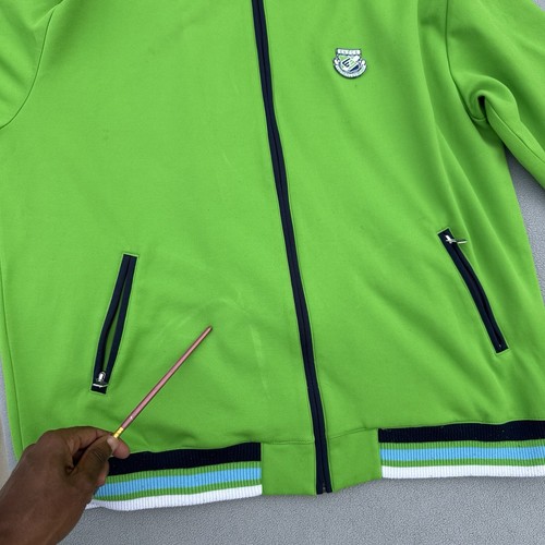 Vintage Enyce Trainingsjacke Herren XL grün Y2K Baggy warm Reißverschluss - Bild 12 von 16