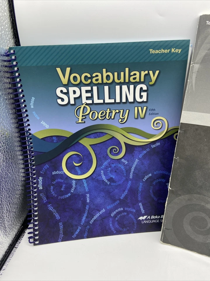 Abeka Vocabulary Spelling Poetry IV Quiz Key Grade 10 - 5th Edition Teacher Key - Image 2 of 4