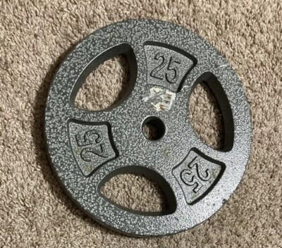 CAP Barbell Standard Weightlifting Plate, 1 inch , 25 lbs