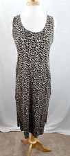 J.Crew Women M Sleeveless Midi Tank Dress Leopard Animal Print Scoop Neck Casual