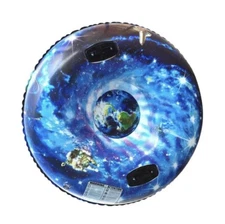 Snow Tube,47.3In Inflatable Snow Sled for Kids and Adults, Heavy Duty Snow Tube 