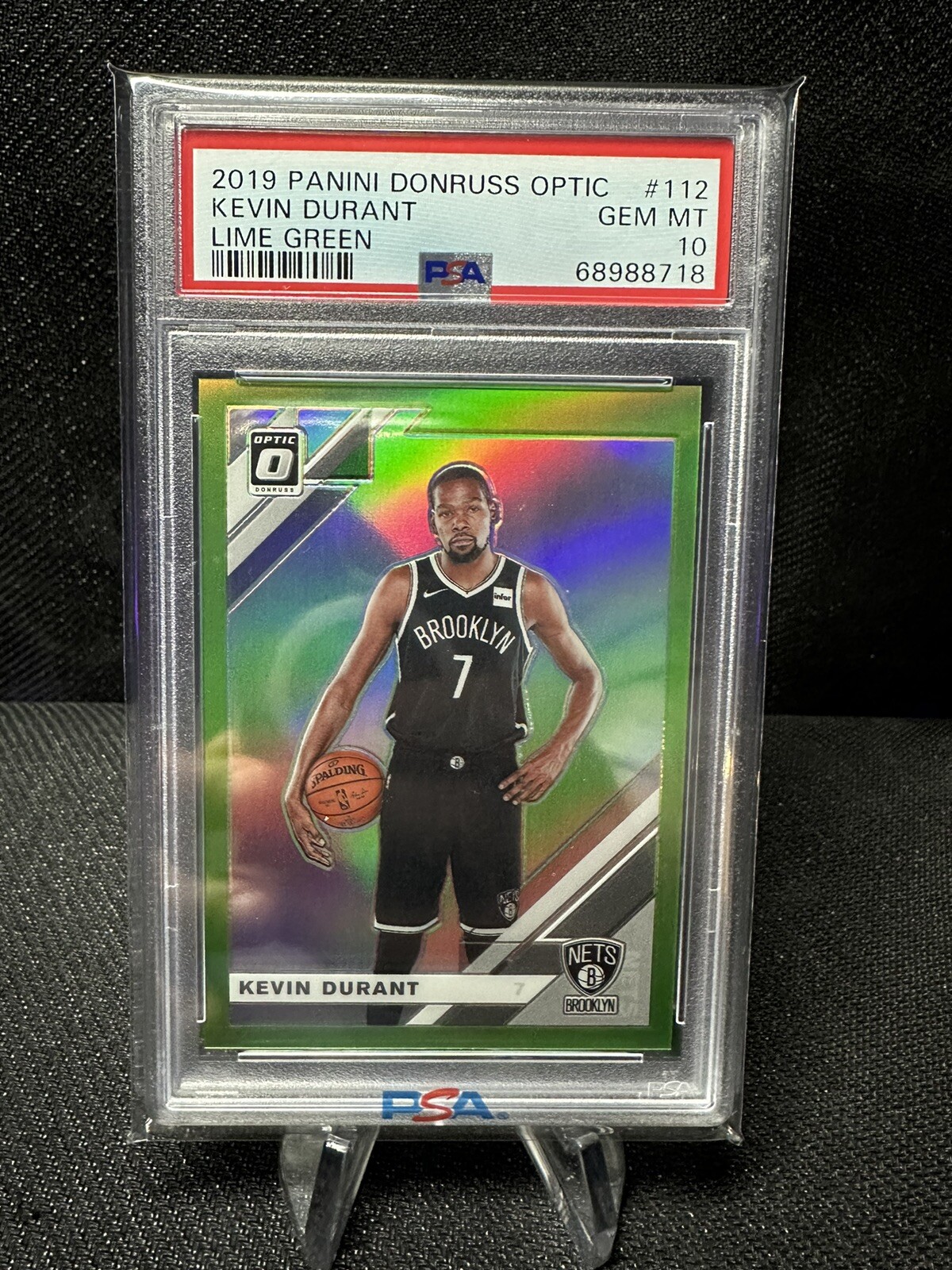 2019 DONRUSS OPTIC LIME GREEN KEVIN DURANT /149 #112 PSA 10 GEM MINT