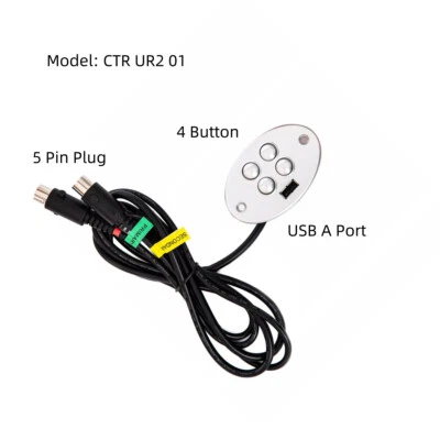 RAFFEL SYSTEMS 4 Button 5 Pin Power Recliner Switch Lift Chair Hand Control With USB CTR UR2 01