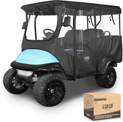 Rain enclosure for Club Car Precedent/Onward/Tempo with extended top roof