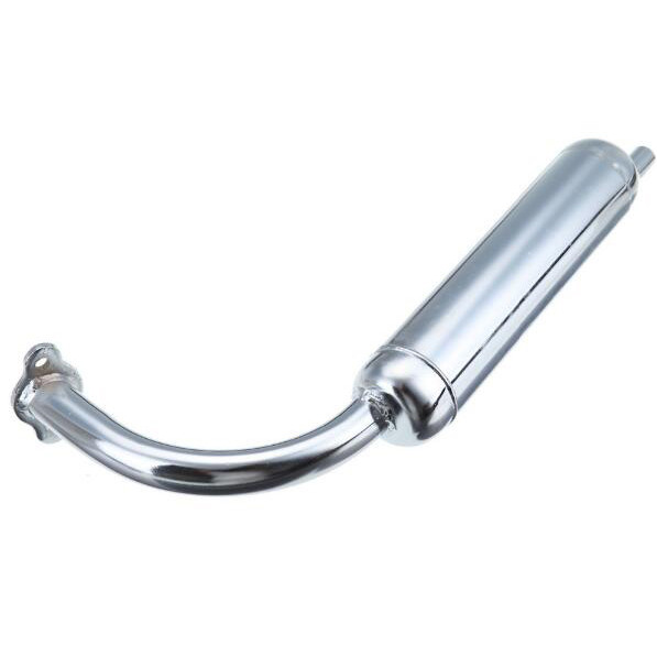 Exhaust Muffler For 2 Stroke 49cc 50cc 80cc Engine Kit Motorized Push Bike SIlve - Foto 12