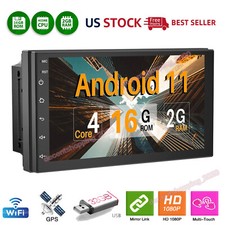 Car Stereo 7" Double 2 DIN Android 11 FM Radio GPS WIFI Touch Screen MP5 Player
