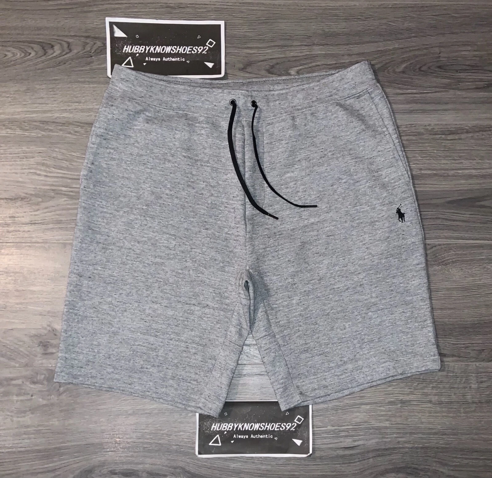 POLO RALPH LAUREN Men's Grey Heather Double Knit Tech Sweat Shorts