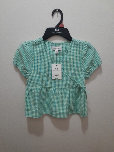 T-shirt Manches Longues Crazy 8 Fille - Vert Et Blanc Imprimé Glace, Taille M (7-8 Ans), Occasion Excellent état