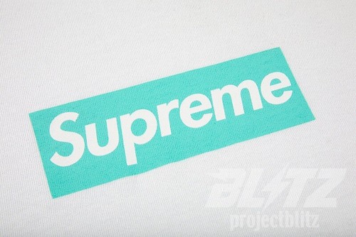 FW21 Supreme Tiffany & Co. Box Logo Tee White Size M Medium 2021 - Picture 5 of 5
