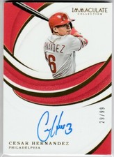 2019 Immaculate Collection CESAR HERNANDEZ AUTOGRAPH AUTO! PHILLIES! /99 CB