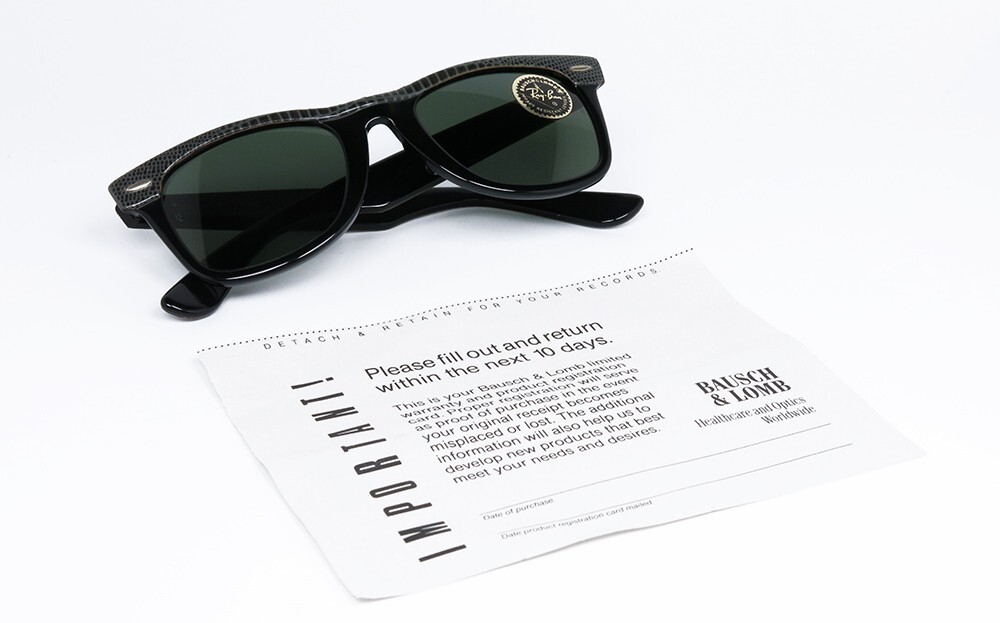 VINTAGE SUNGLASSES RAY BAN WAYFARER LEATHERS BAUSCH LOMB G-15 B&L