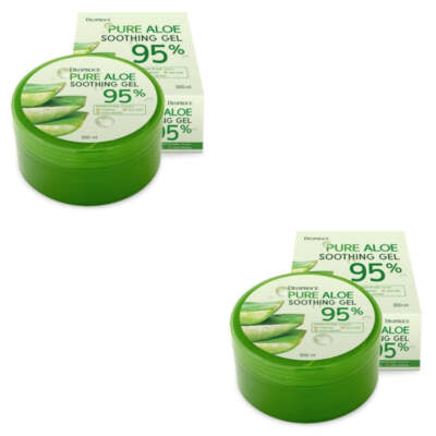 Deoproce Pure Aloe Soothing Gel 95% 300ml*2Pcs - FREE SHIPPING