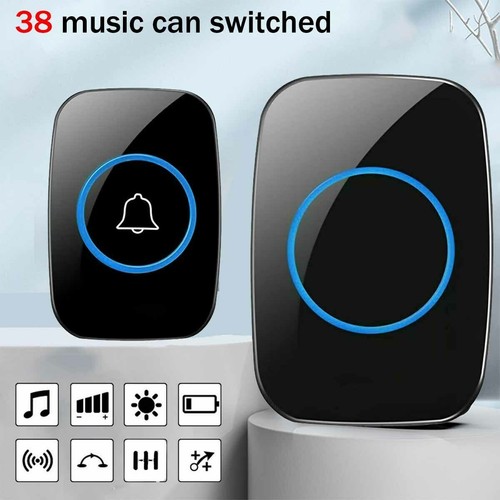 Wireless Door Bell Remote Button Battery Receiver Doorbell Extra Long Range - Picture 7 of 10