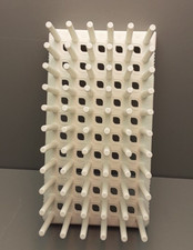 Test Tube Rack Holder Support/ Plastic 66-PEG  (14-17mm ) White