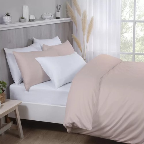 Juego de cama Purity Home 400 hilos 100 % algodón tamaño king en rubor. - Imagen 4 de 10