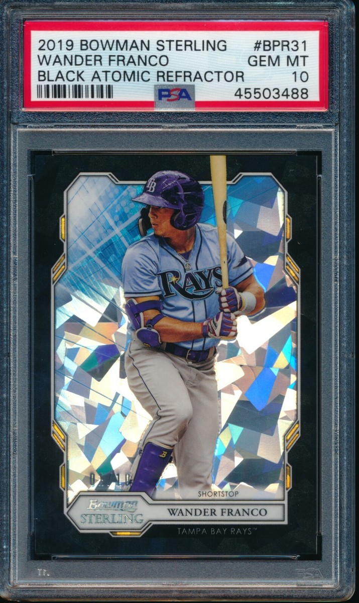 PSA 10 WANDER FRANCO 2019 Bowman Sterling BLACK ATOMIC REFRACTOR