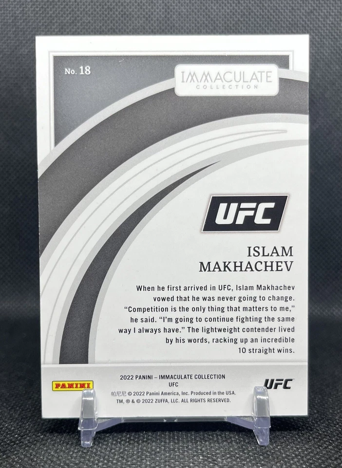 2022 Panini Immaculate Collection UFC ISLAM MAKHACHEV /49 Lightweight SP - Image 2 of 3