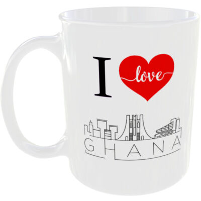 GHANA COUNTRY SKYLINE I HERZ TASSE MEINE LIEBE KAFFEE TEETASSE GESCHENK IHN AFRIKANISCH AFRIKA