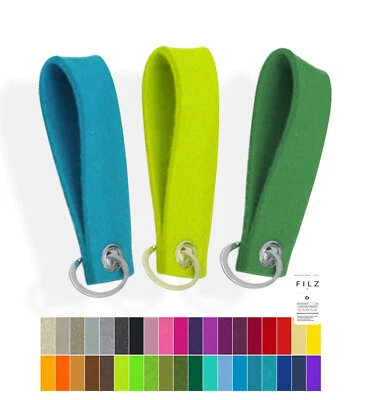 Filz Schlüsselanhänger / Schlüsselband -  50 Farben - Rohling - Filzanhänger - Bild 1 von 4