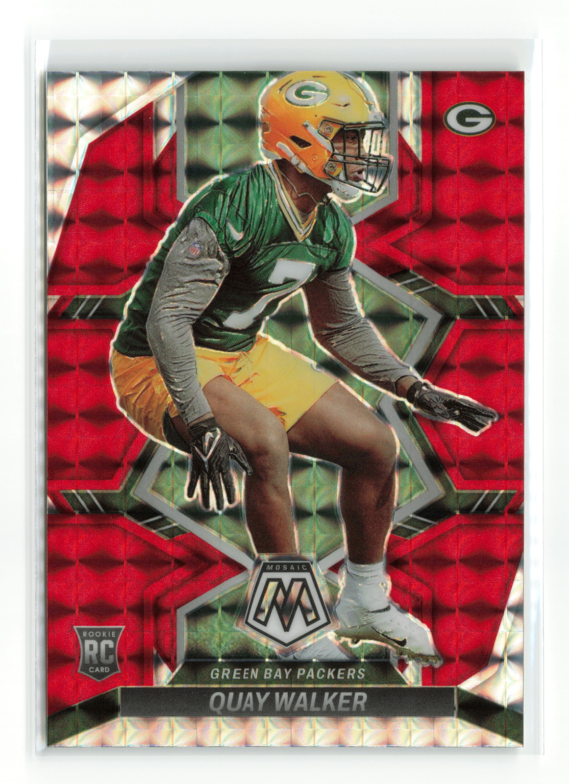 QUAY WALKER #372 2022 PANINI MOSAIC PACKERS RC RED