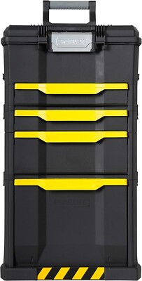 Stanley 1-79-206 Werkzeugwagen Werkzeugtrolley Mit 3 Modularen Einheiten Schwarz