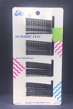 Vintage Goody Made In USA Vintage 1989 824/1 60 Bobby Pins Black Brand NEW