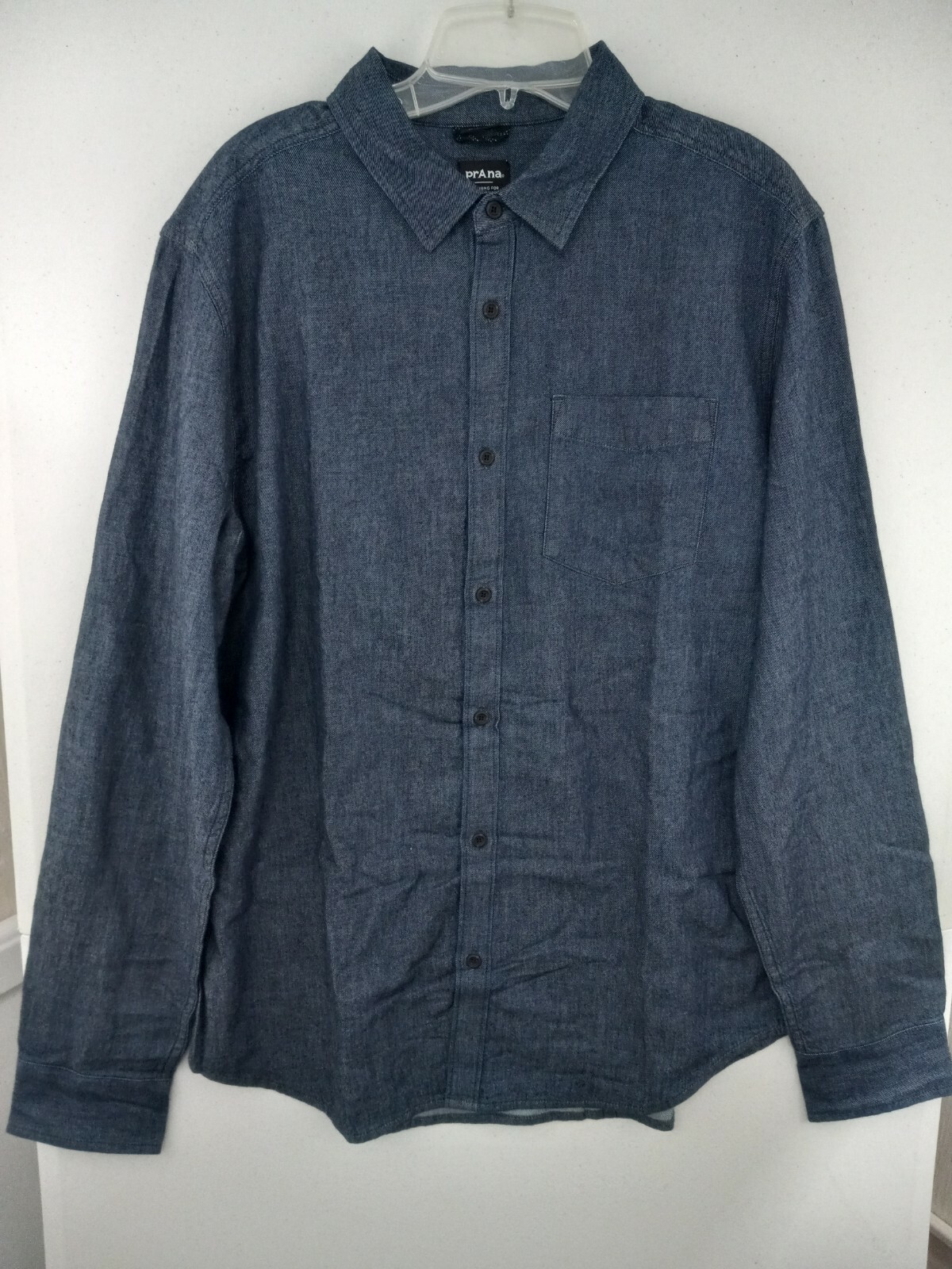 's Medium Upper Avenue Shirt In Deep Denim Blue Nwt Long Sle