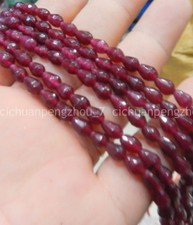Charming 5x7mm Faceted Red Garnet Teardrop Gemstone Loose Beads 15''