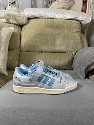 Adidas Forum 84 niedrig silber blau Turnschuhe Schuhe neu ohne Karton Größe 11uk Herren FZ6294