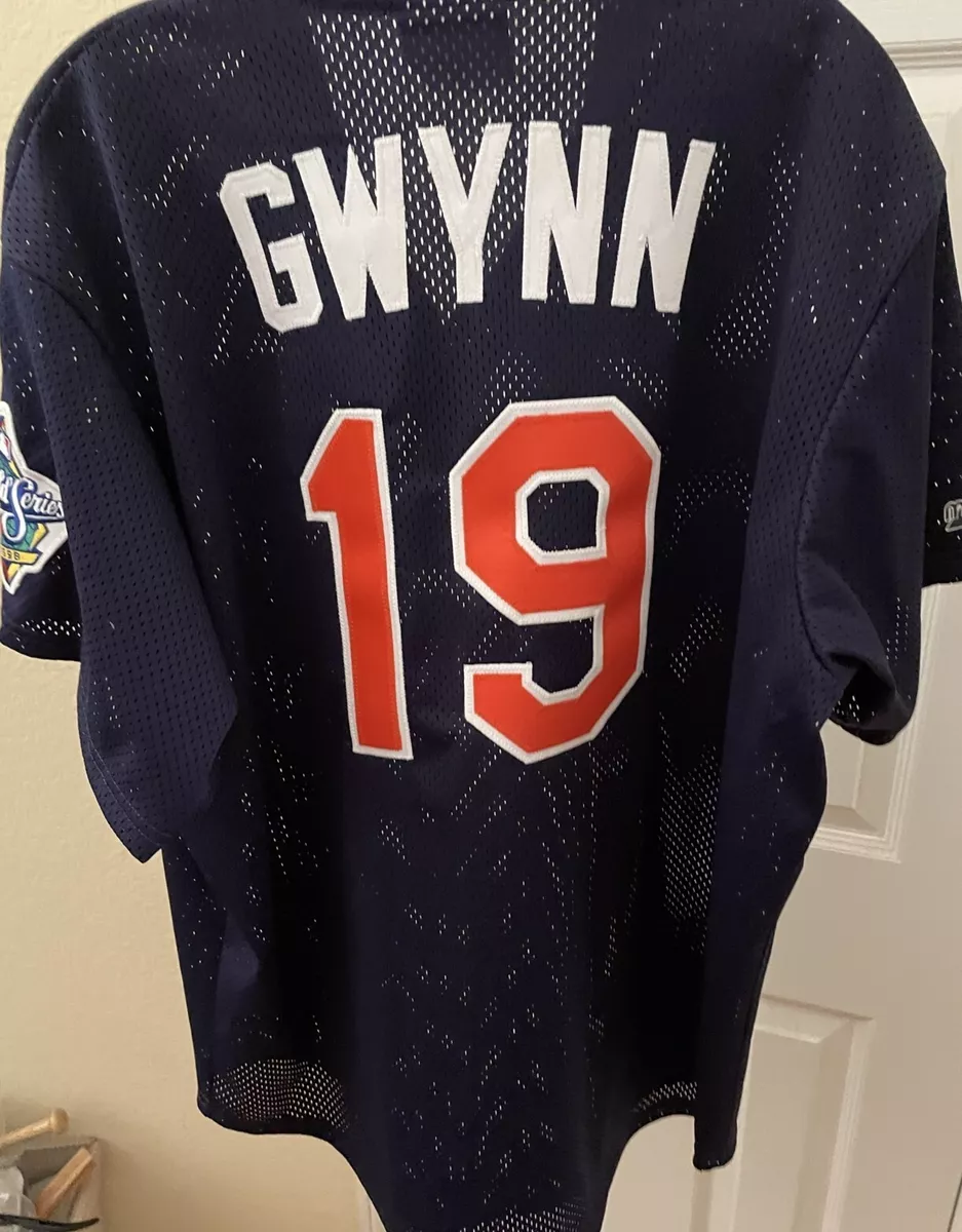 Men's San Diego Padres Tony Gwynn Mitchell & Ness Navy Cooperstown Mesh Batting Practice Jersey
