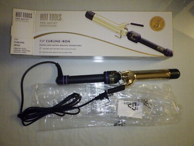 Hot Tools Pro Artist 24K Gold Curling Iron | Long Lasting, Defined Curls 1-1/4 ''