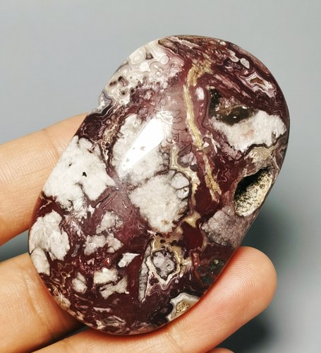 Natural Beautiful Mexican Crazy Lace Agate Geode Crystal Healing Sphere Palm - Picture 5 of 11