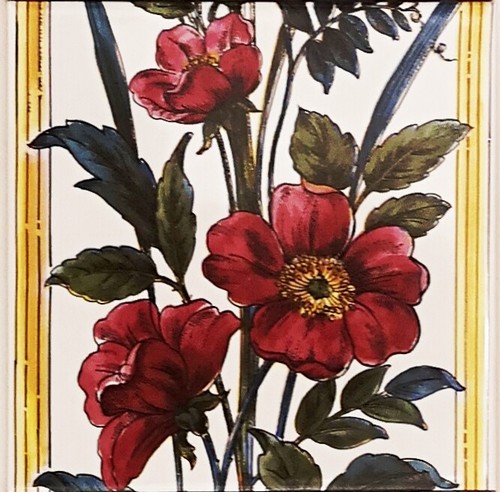 Wheatsheaf & Poppy Fireplace Tile Mural Decorative Poppies 5 Tiles 15x15 cm UK - Picture 4 of 7