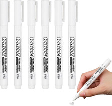 6 Stück Weißer Permanentmarker, Schnell Tro...