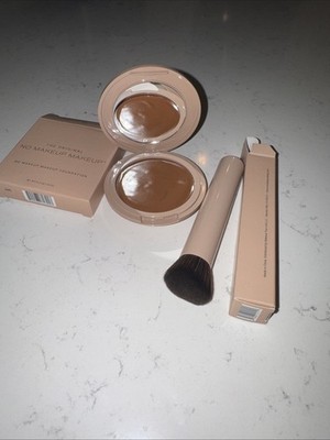 NO MAKEUP MAKEUP FOUNDATION & Brush! DARK read! Pallet Item.$80 MSRP