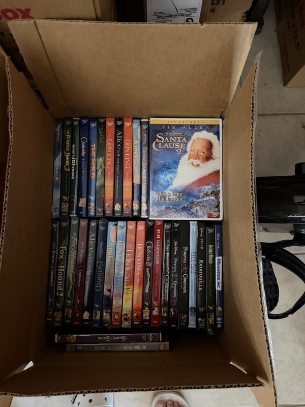 Boxes of DVD’s for sale