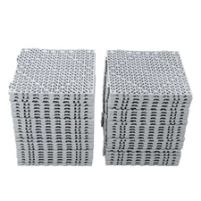 50 Pack Gray Interlocking Drainage Floor Mat 12" x 12" PVC Non-Slip Floor Tiles