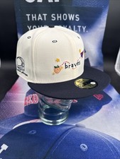 Atlanta Braves New Era Cream/Navy Micah Dreams x MLB Blank Canvas 59Fifty Fitted