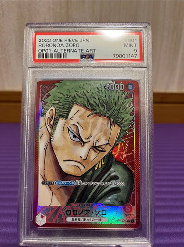Roronoa Zoro (Alternate Art) graded PSA 9 for sale on eBay