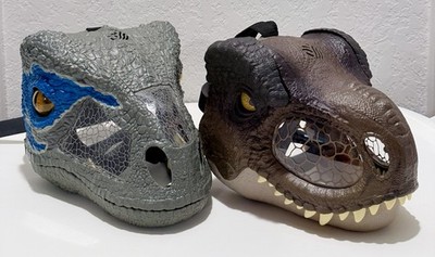 Mattel Jurassic World Dominion Chomp N Roar Dinosaur Masks Set of 2 Kids Toy