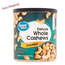 Great Value Deluxe Whole Cashews, Unsalted, 1...