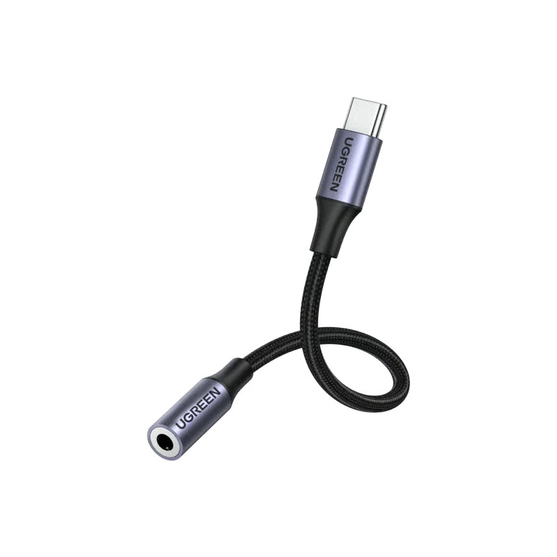 Ugreen Adaptateur Jack 3,5 mm vers USB-C 10cm (Gris)