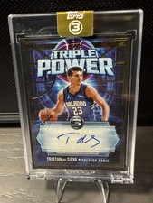 2025-2026 Topps Three Basketball - Triple Power Autographs Tristan Da Silva /10
