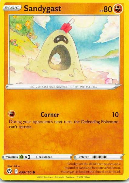 Sandygast 099/195 Scarlet & Violet: Silver Tempest Common NM Pokemon TCG
