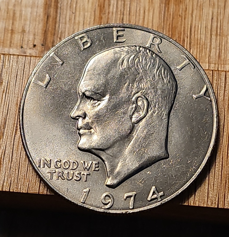 1974 Eisenhower $1 Dollar Coin  Business Strike Copper 