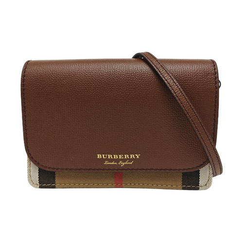 BURBERRY Hampshire Crossbody bags Cloth Brown Free Shipping | Duties Paid
