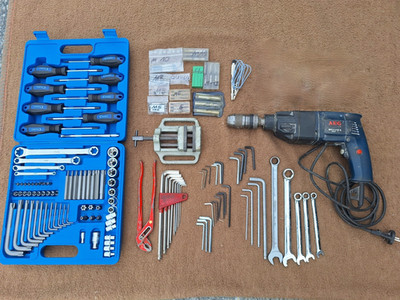 Werkzeug Konvolut Werkstatt Teile Torx Nusskasten Gewindebohrer AEG Bohrmaschine