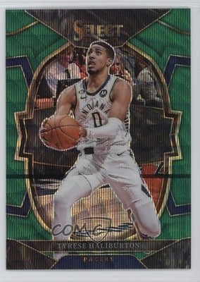 2022-23 Panini Select Concourse Green Wave Prizm /50 Tyrese Haliburton #20 13ib