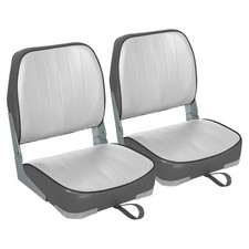 A Pair of New Low Back Folding Boat Seat 2 seats  E-Gray/ 